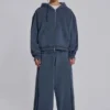 Blauer, sportlicher, weiter Monster Hoodie