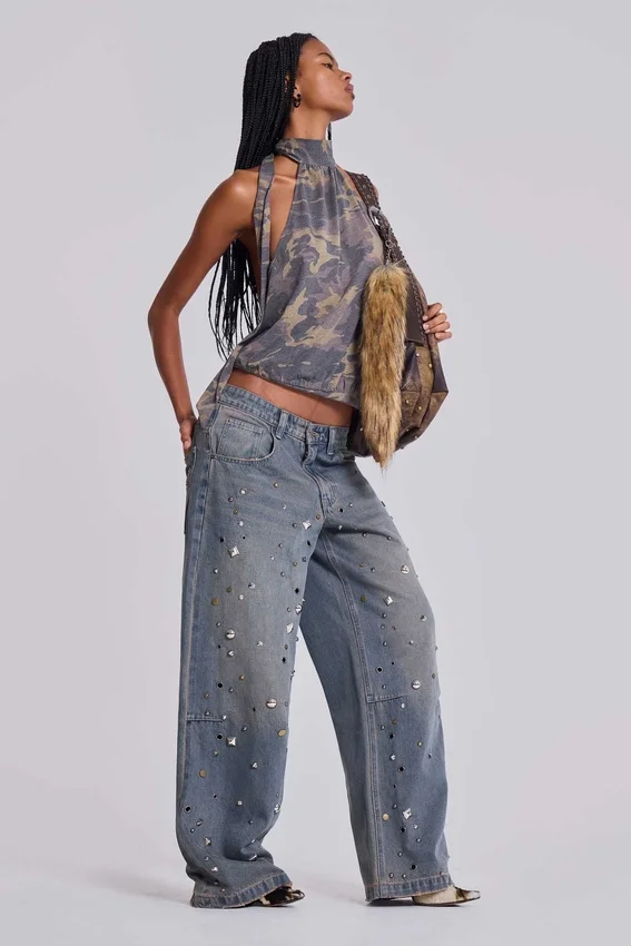 „Bolted Studded Colossus“-Jeans