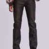 Braune Cooper-Jeans im Bootcut-Schnitt aus PU