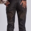 Braune Cooper-Jeans im Bootcut-Schnitt aus PU