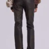 Braune Cooper-Jeans im Bootcut-Schnitt aus PU