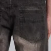 Braune, geknitterte Drift-Bootcut-Jeans