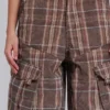 Braune karierte Cadet-Shorts