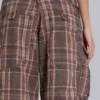 Braune karierte Cadet-Shorts