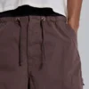 Braune, weite Parachute Cargo-Shorts