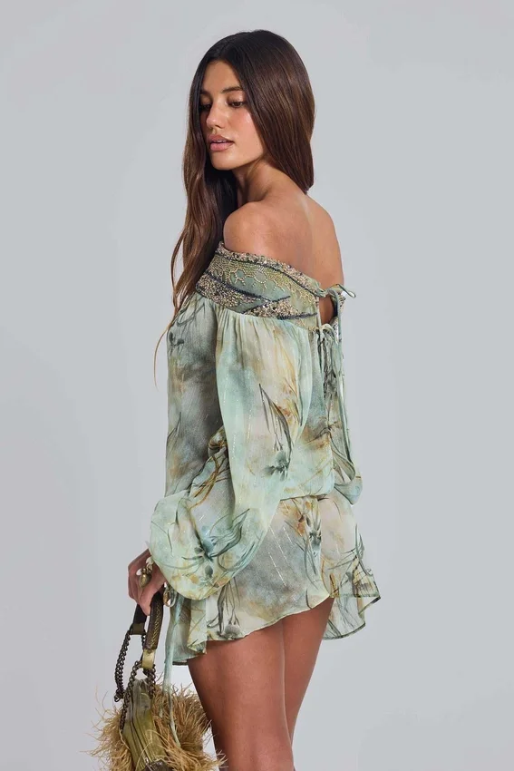 Breccia Mini-Kleid mit Verzierungen