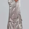 Briony Satin-Cargohose mit Nieten