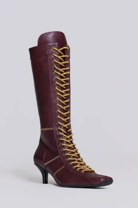 Burgunderfarbene Brooke-Boxerstiefel