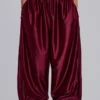 Burgunderfarbene Metallic-Vapor-Jogginghose