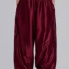 Burgunderfarbene Metallic-Vapor-Jogginghose