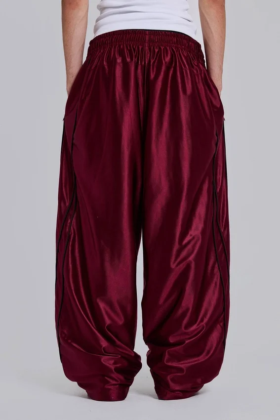 Burgunderfarbene Metallic-Vapor-Jogginghose