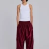 Burgunderfarbene Metallic-Vapor-Jogginghose