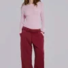 Burgunderrote Hardcore Jewel Monster Joggers