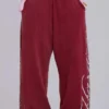 Burgunderrote Hardcore Jewel Monster Joggers