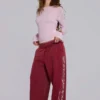 Burgunderrote Hardcore Jewel Monster Joggers
