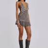 „Button Me Up“-Minikleid in Grau