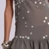 „Button Me Up“-Minikleid in Grau