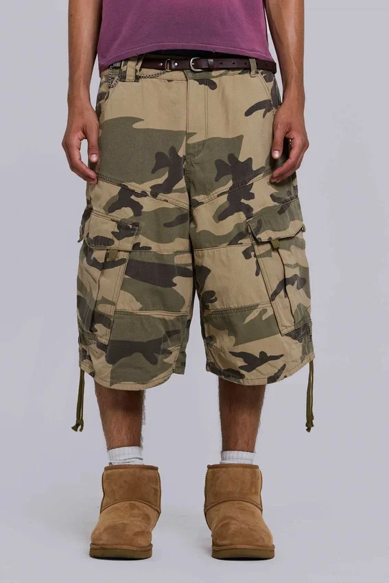 Cadet-Shorts in verwaschener Camouflage-Optik