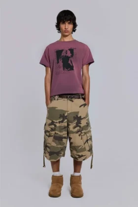Cadet-Shorts in verwaschener Camouflage-Optik