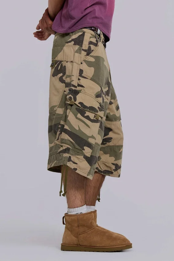 Cadet-Shorts in verwaschener Camouflage-Optik