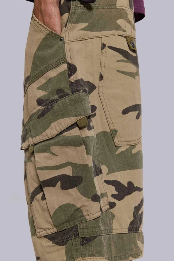 Cadet-Shorts in verwaschener Camouflage-Optik