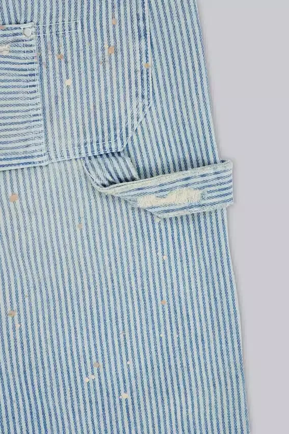 Carpenter-Jeans mit Nadelstreifen und doppelten Knieverstärkungen