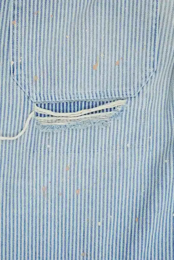 Carpenter-Jeans mit Nadelstreifen und doppelten Knieverstärkungen