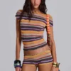 Cata Mini-Shorts mit bunten Streifen