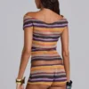 Cata Mini-Shorts mit bunten Streifen
