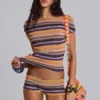 Cata Mini-Shorts mit bunten Streifen