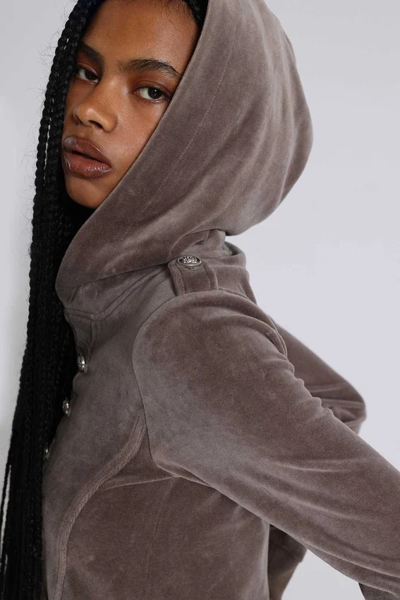Cavalier Military-Velours-Hoodie