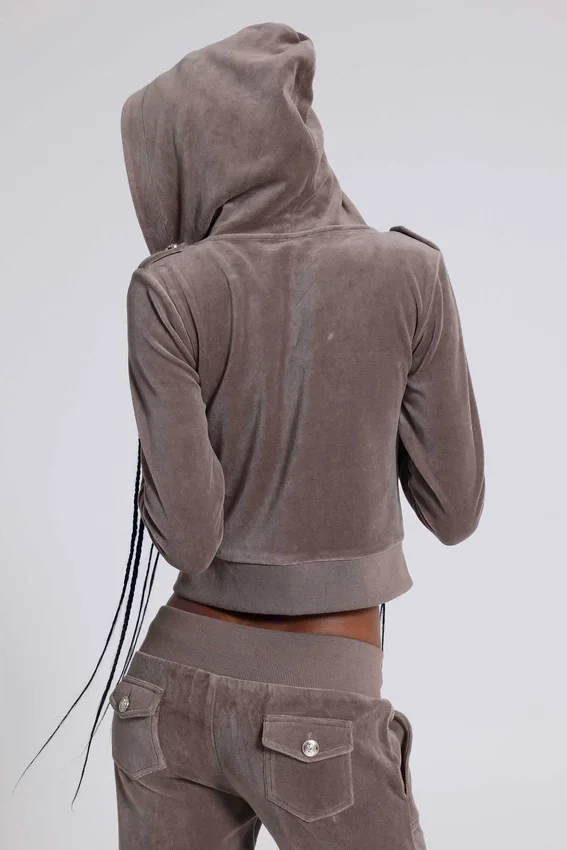 Cavalier Military-Velours-Hoodie
