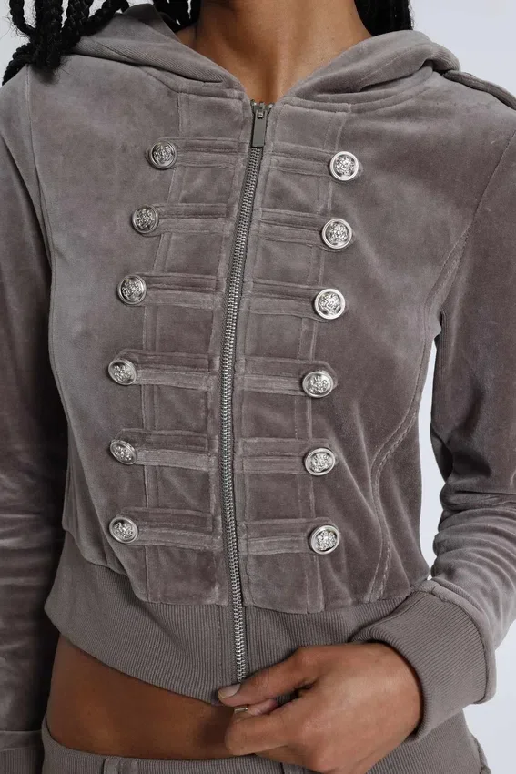 Cavalier Military-Velours-Hoodie