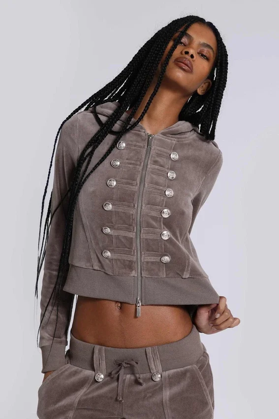 Cavalier Military-Velours-Hoodie
