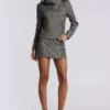 Cera Clasp PU-Leder-Funnel-Jacke