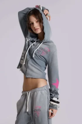 Cleo Graphic Zip-Through-Hoodie