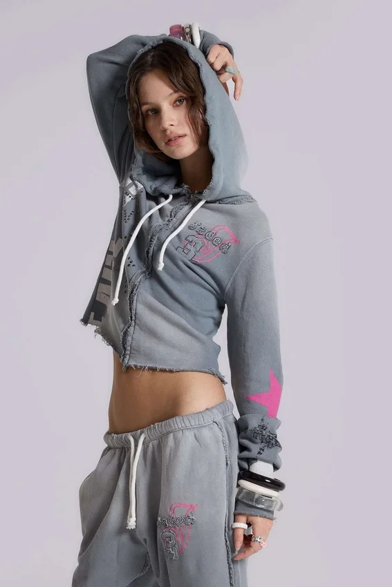 Cleo Graphic Zip-Through-Hoodie