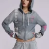 Cleo Graphic Zip-Through-Hoodie