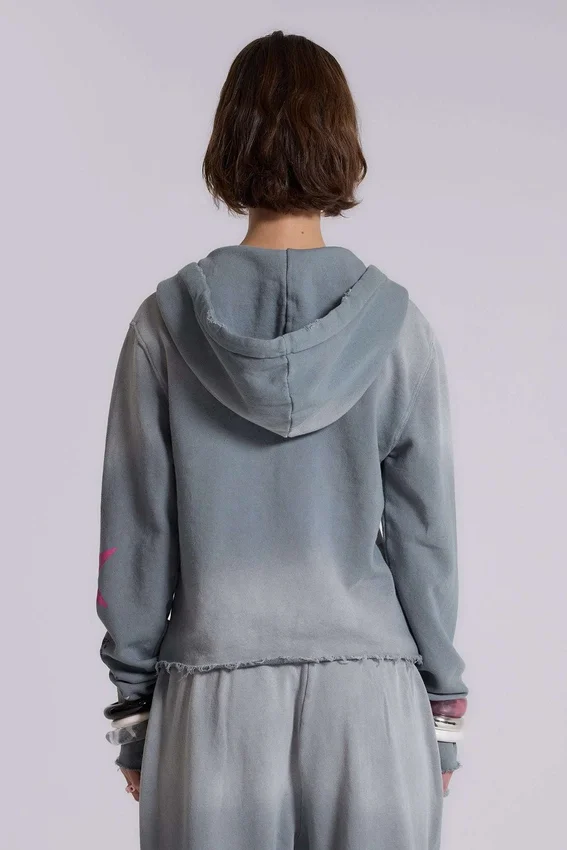 Cleo Graphic Zip-Through-Hoodie