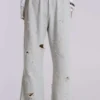 Cleo Jogginghose mit Bootcut-Schnitt und Used-Look