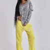 Cleo Jogginghose mit lockerer Bootcut-Passform in Neon