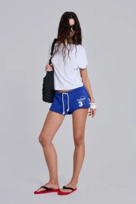 Cleo Mini-Jogging-Shorts in Blau
