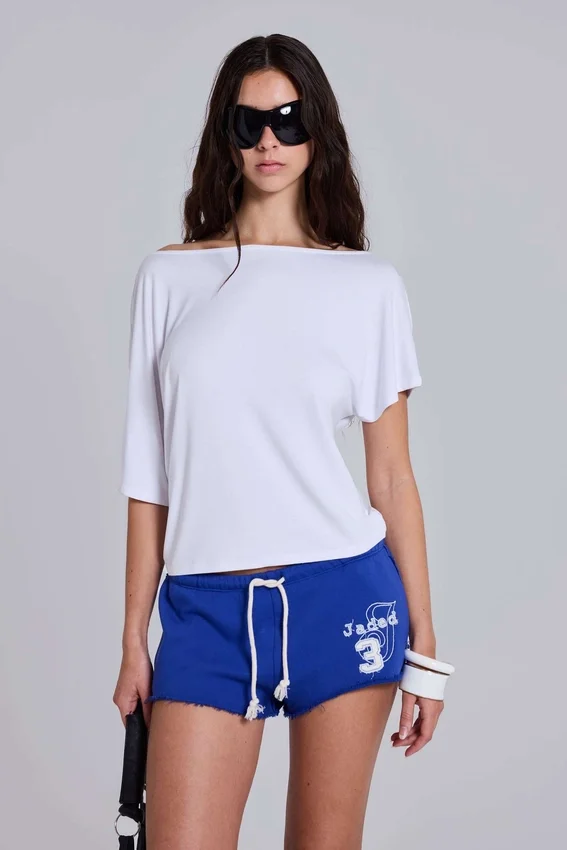 Cleo Mini-Jogging-Shorts in Blau