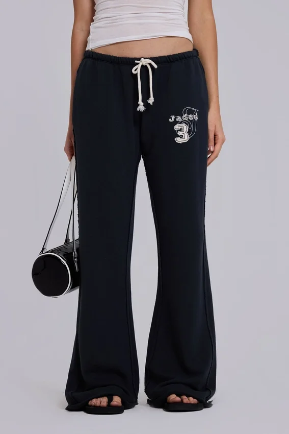 Cleo Slouchy Bootcut-Jogginghose in Schwarz