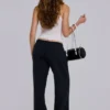 Cleo Slouchy Bootcut-Jogginghose in Schwarz