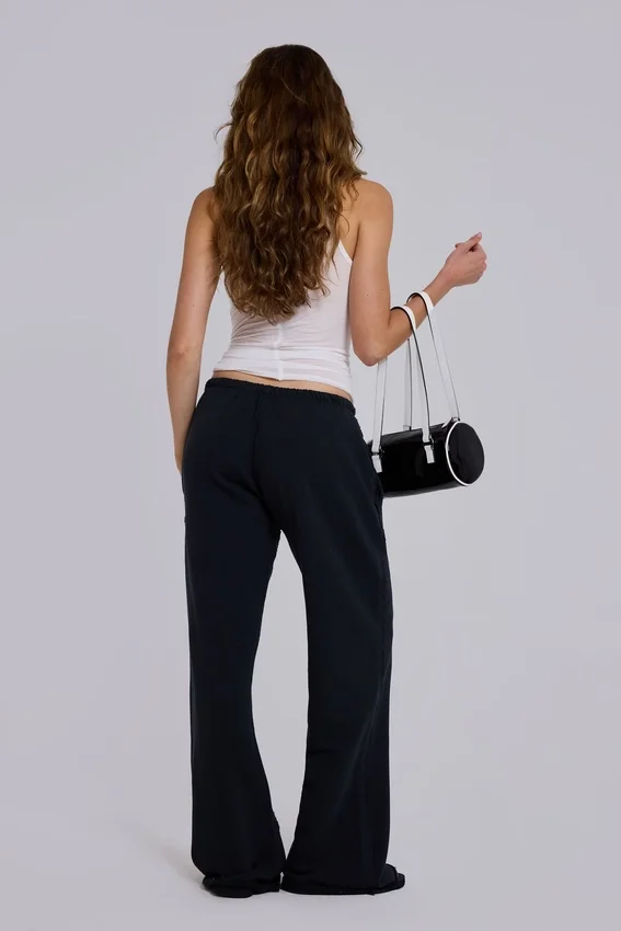 Cleo Slouchy Bootcut-Jogginghose in Schwarz
