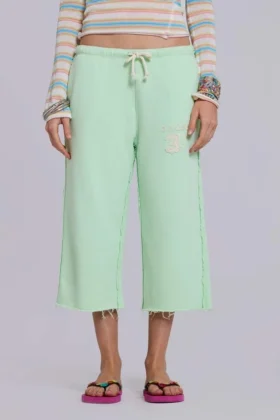 Cleo Slouchy Crop-Jogginghose in Mint