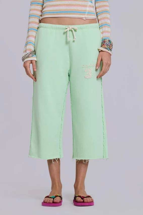 Cleo Slouchy Crop-Jogginghose in Mint