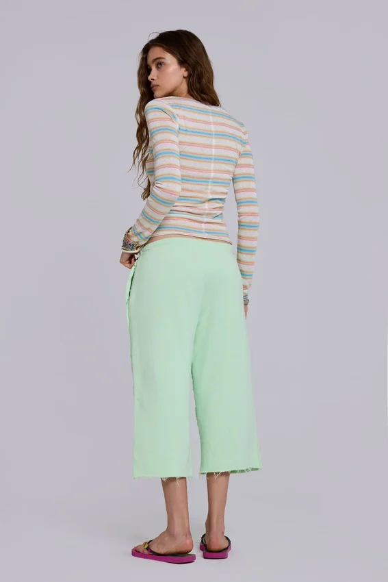 Cleo Slouchy Crop-Jogginghose in Mint
