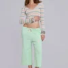 Cleo Slouchy Crop-Jogginghose in Mint